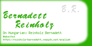 bernadett reinholz business card